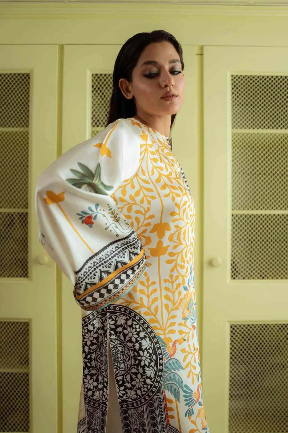 Designer Muslin Digital Printed Two-Piece Co-Ord Set