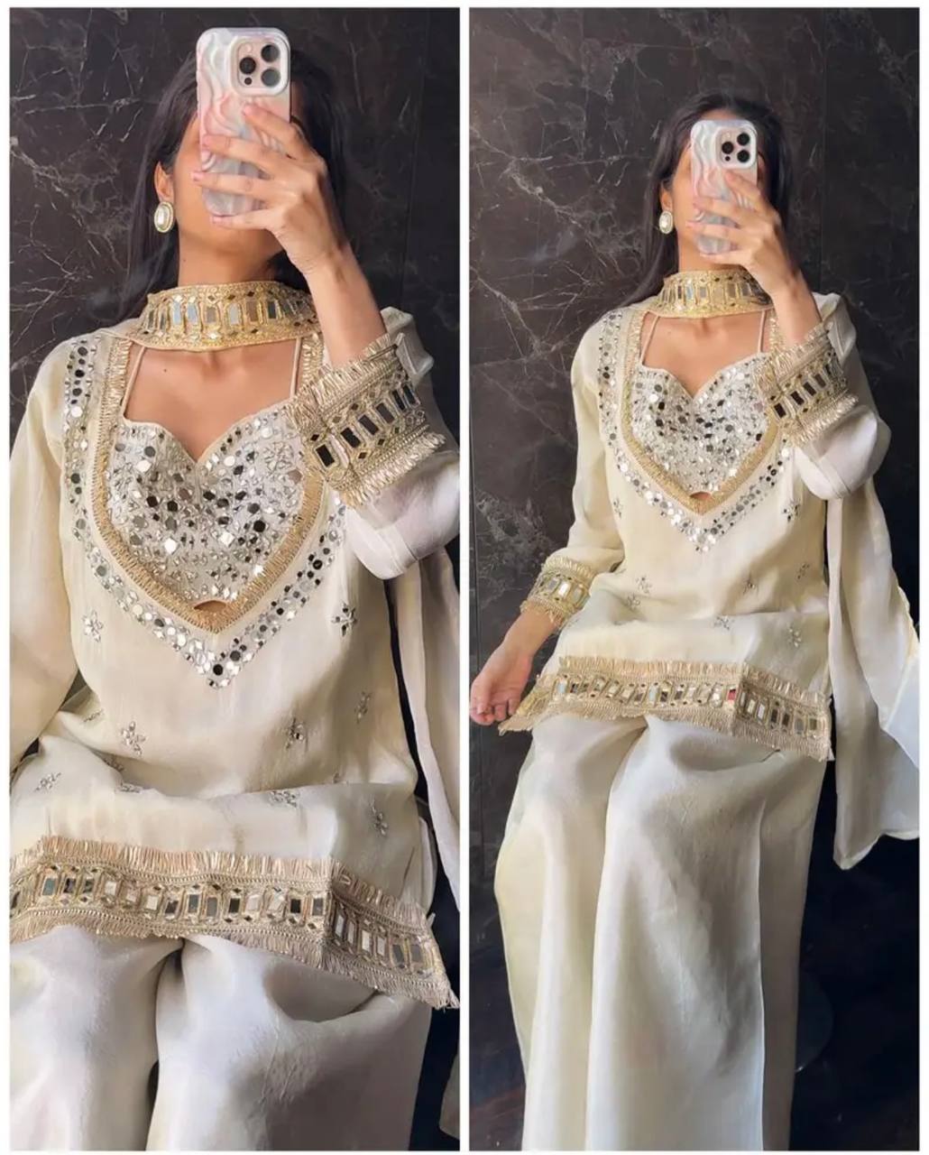 The Mirror Reflection Handcrafted Gota Patti & Mirror-Work Sets