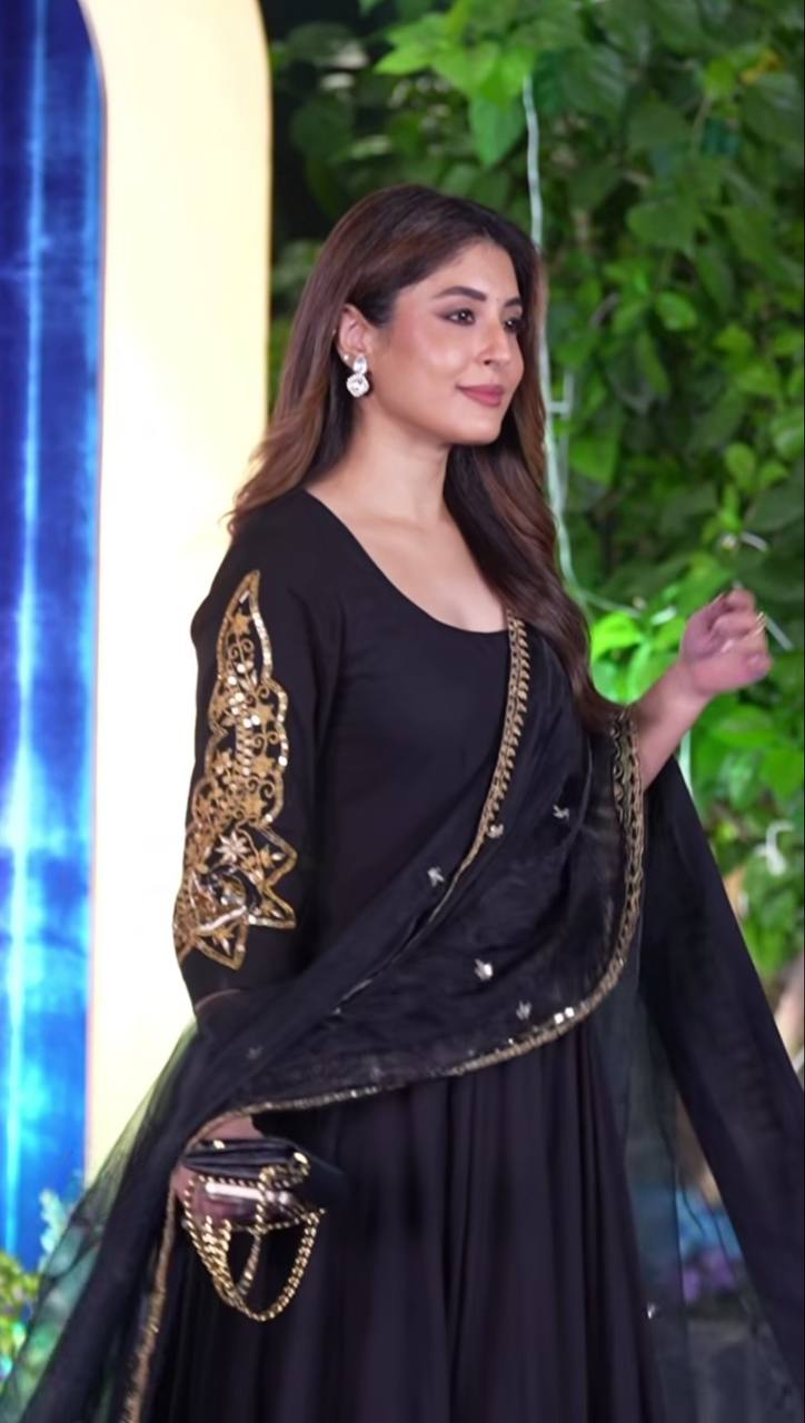 Luxury Black & Gold Traditional Kurta Palazzo Set