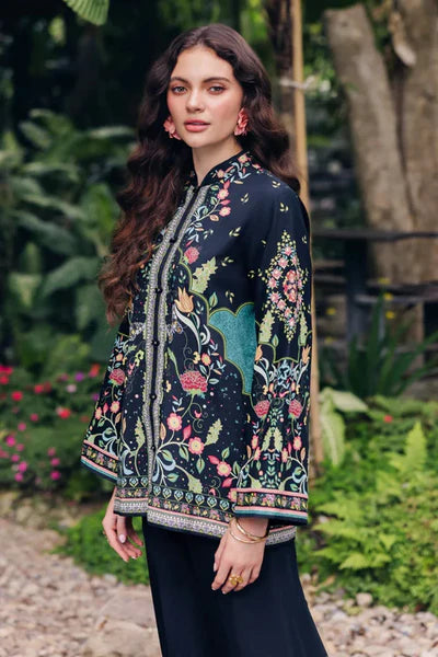 Trendy Black Floral Co-Ord Suit – Luxe Edition