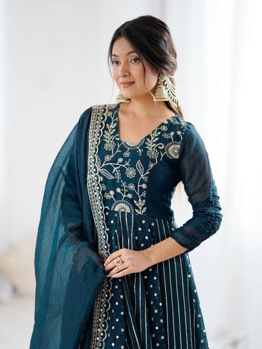 Classic Ethnic Anarkali Kurta Set – Ready to Wear