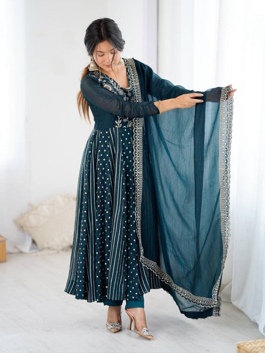 Classic Ethnic Anarkali Kurta Set – Ready to Wear