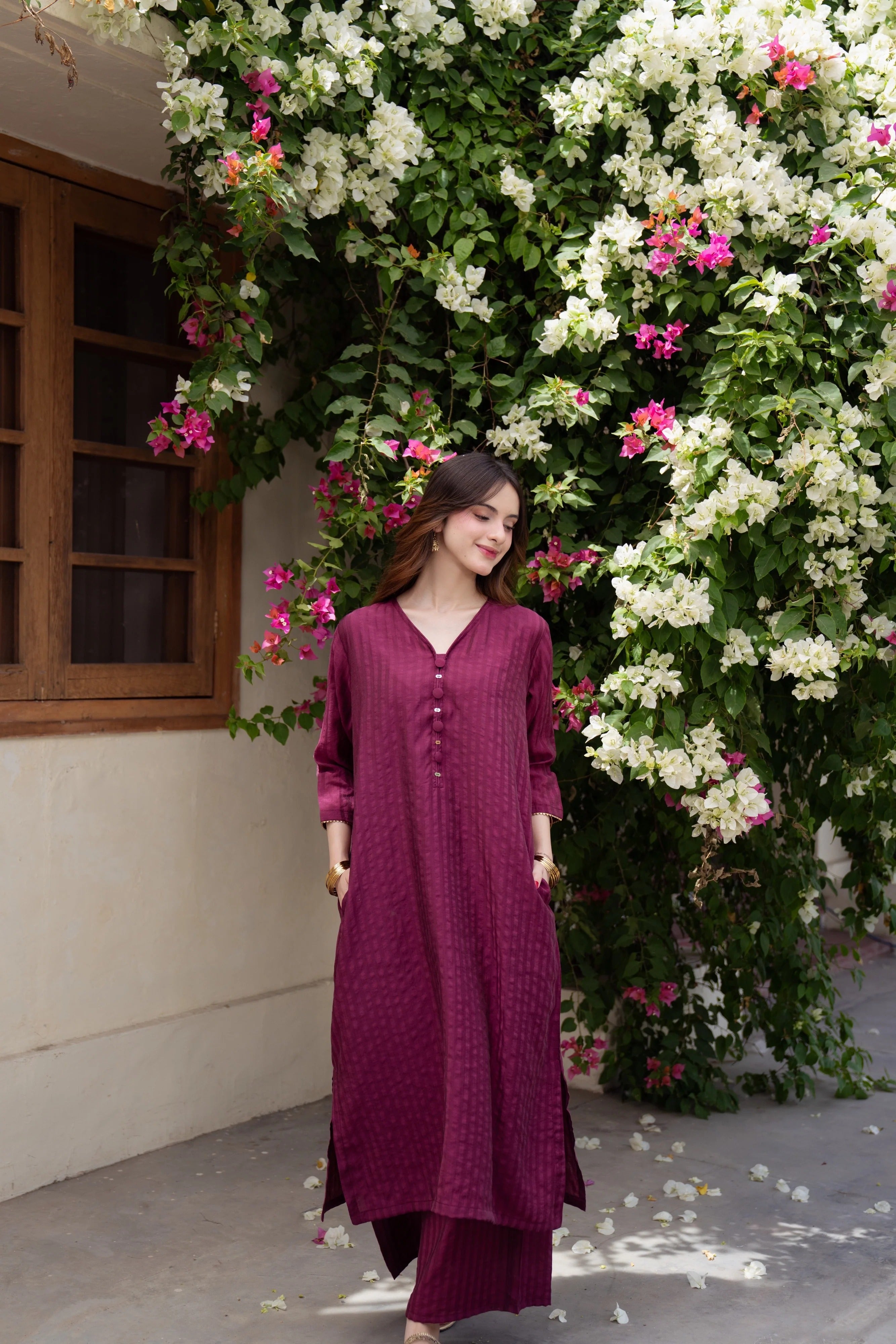 Premium Striped Kurta Pant Co-Ord Set for Women