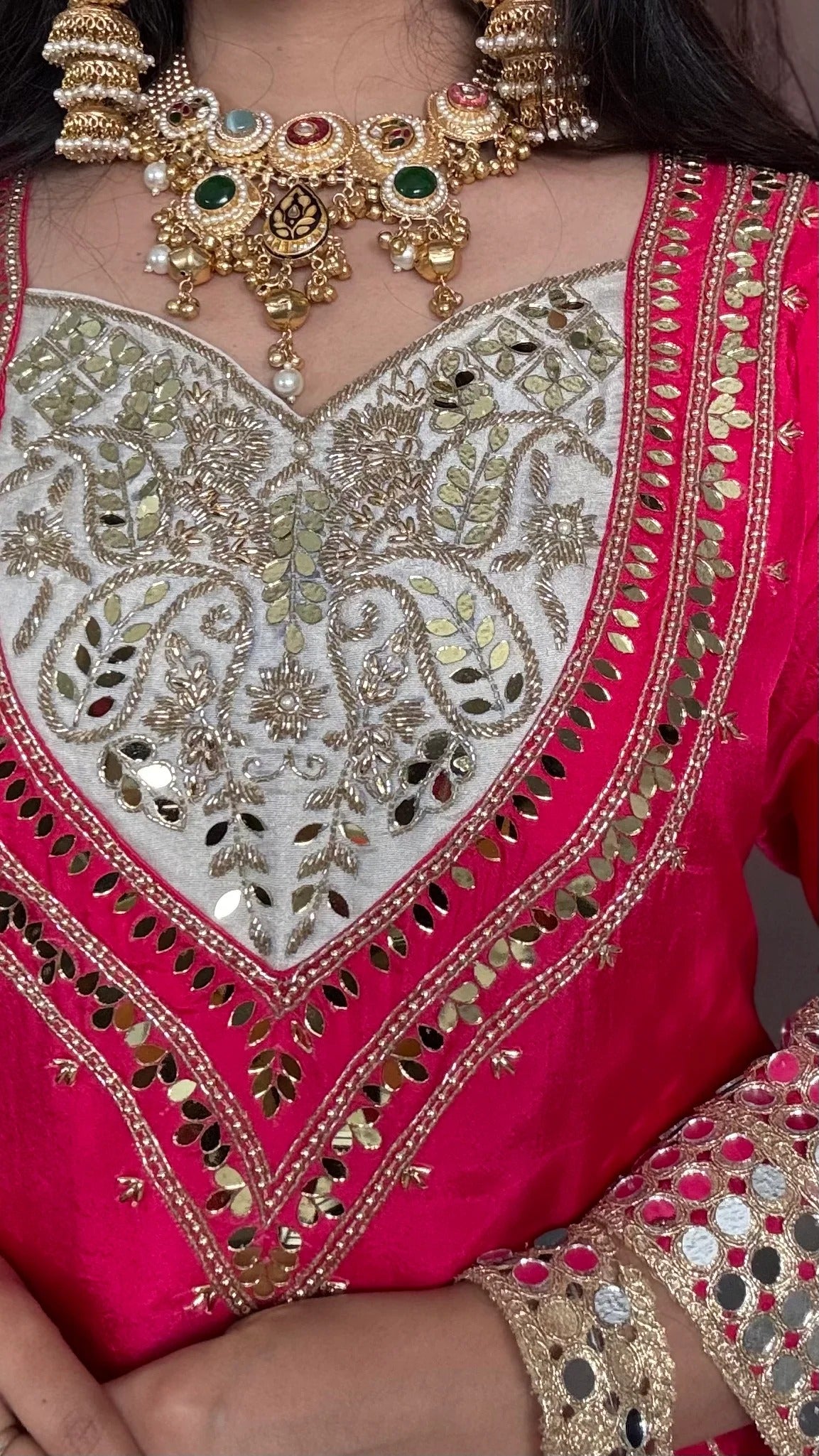 Elegance Silk Kurta Sharara Set