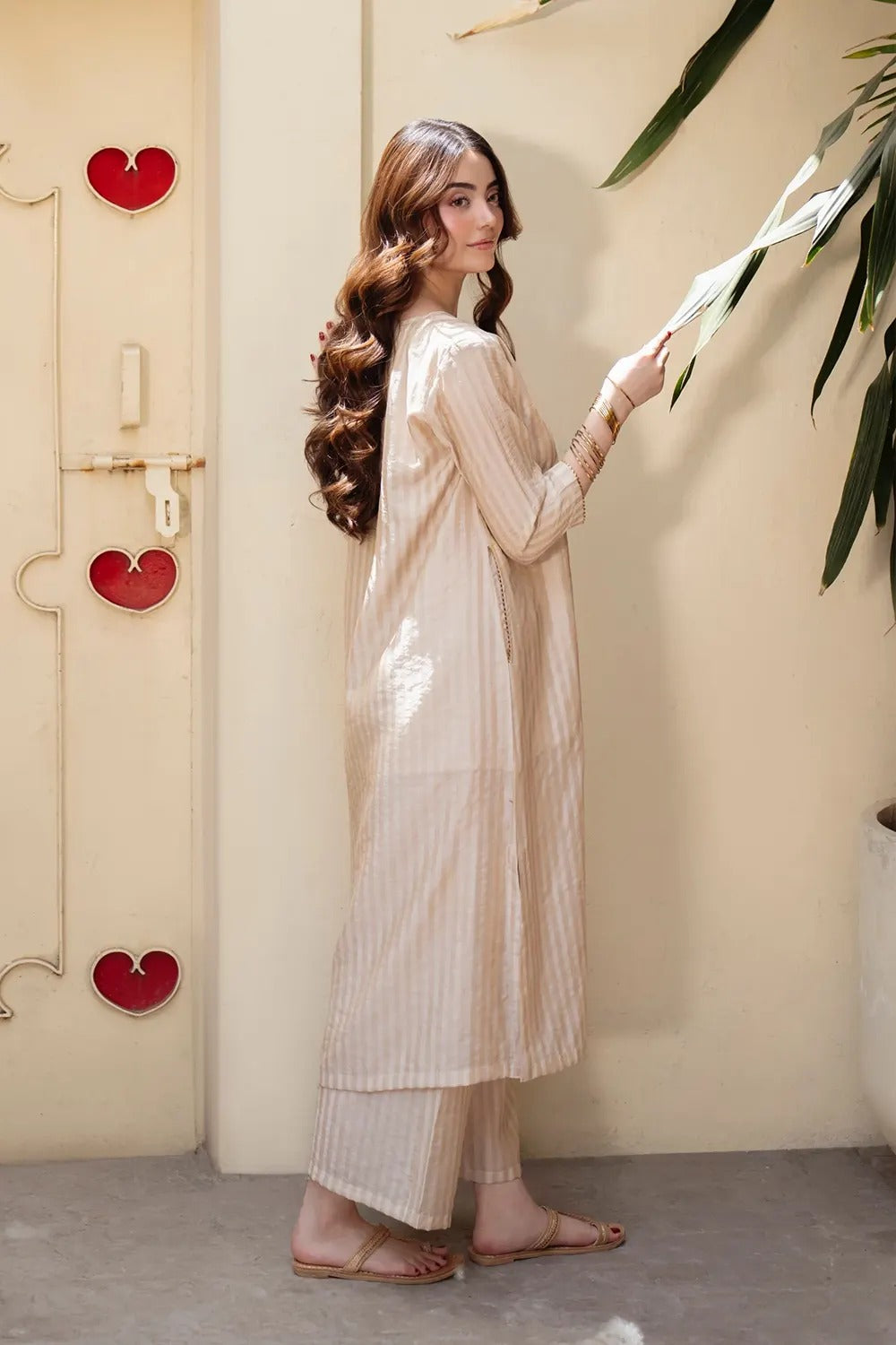 Premium Striped Kurta Pant Co-Ord Set for Women
