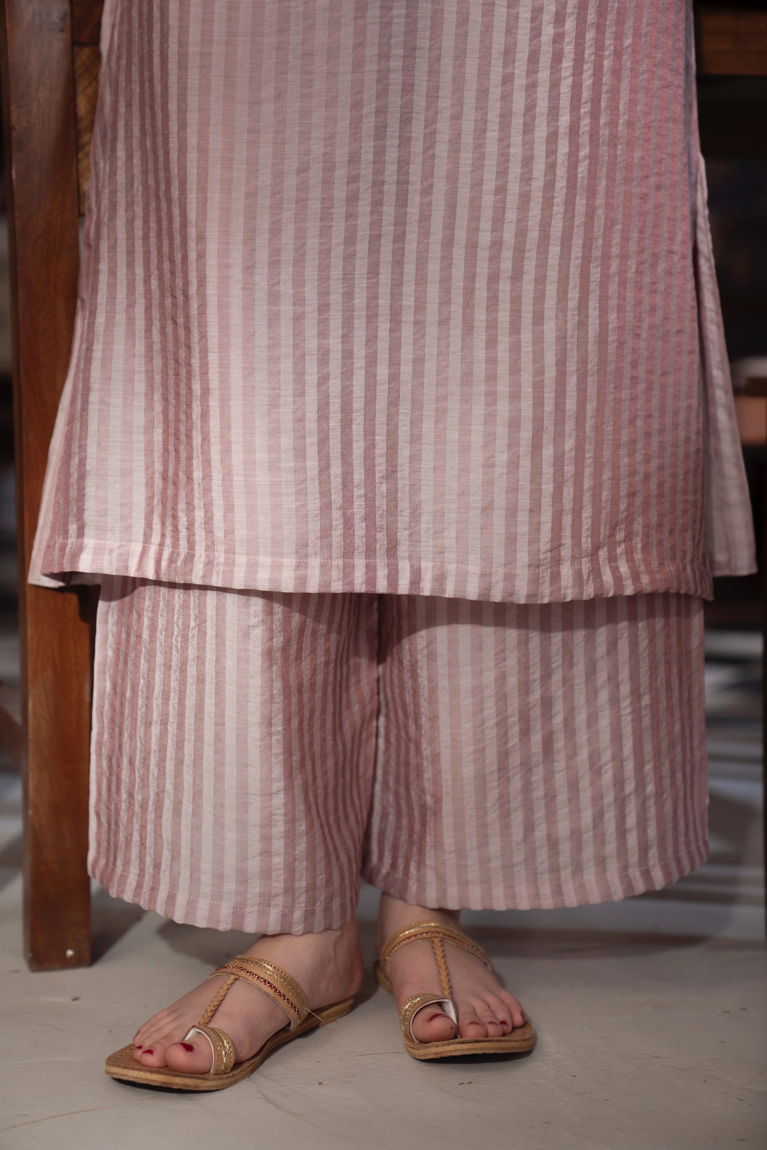 Premium Striped Kurta Pant Co-Ord Set for Women