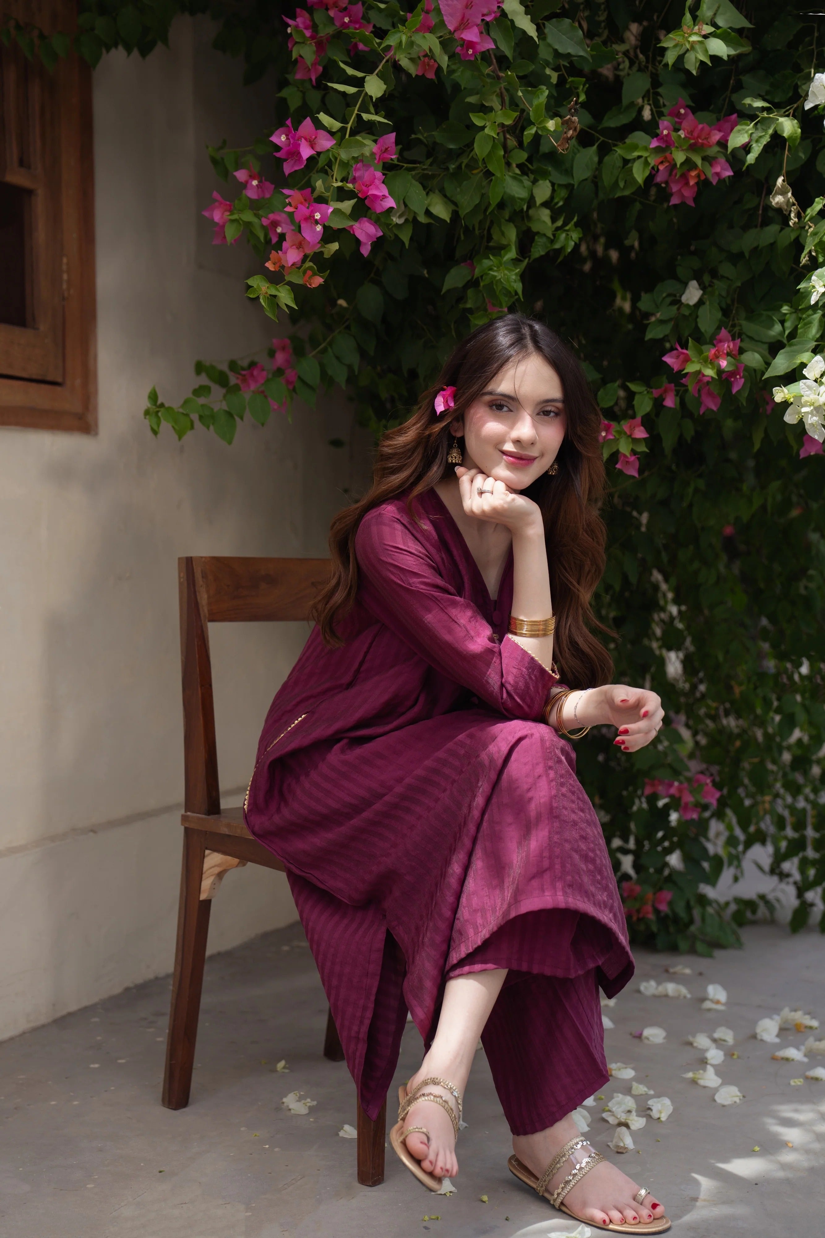 Premium Striped Kurta Pant Co-Ord Set for Women