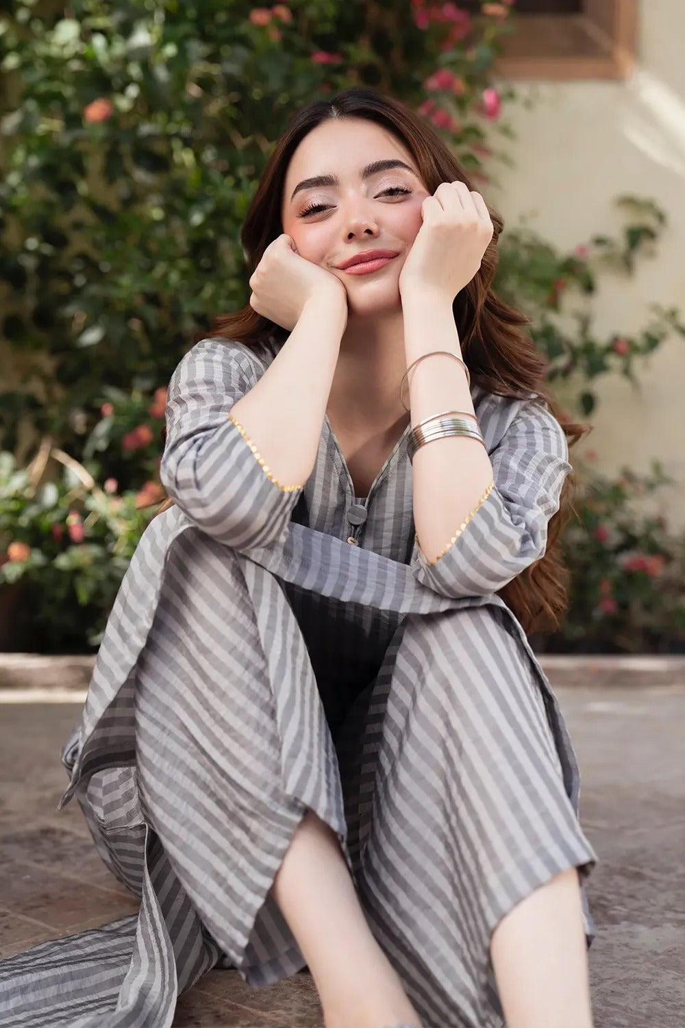 Premium Striped Kurta Pant Co-Ord Set for Women