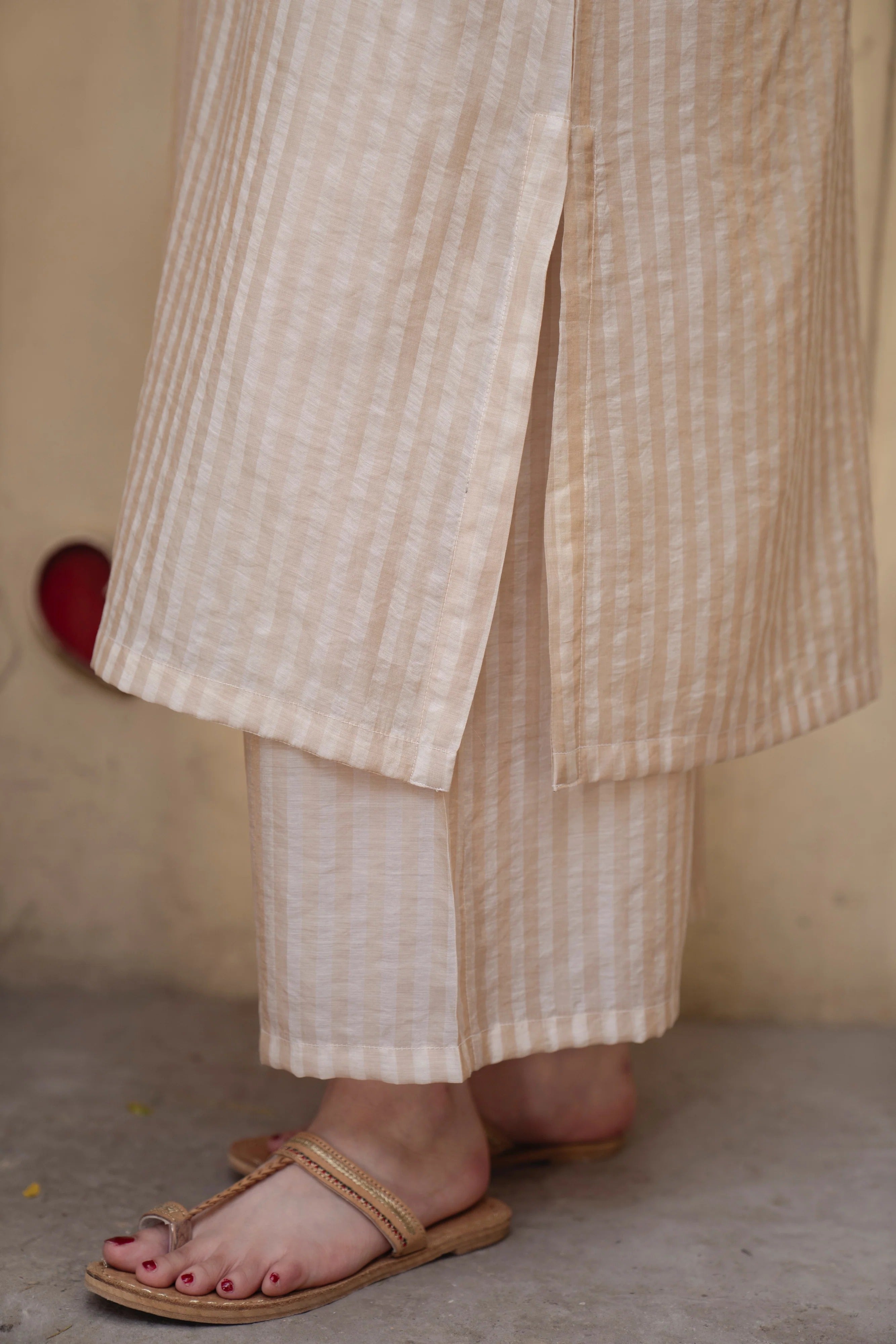 Premium Striped Kurta Pant Co-Ord Set for Women