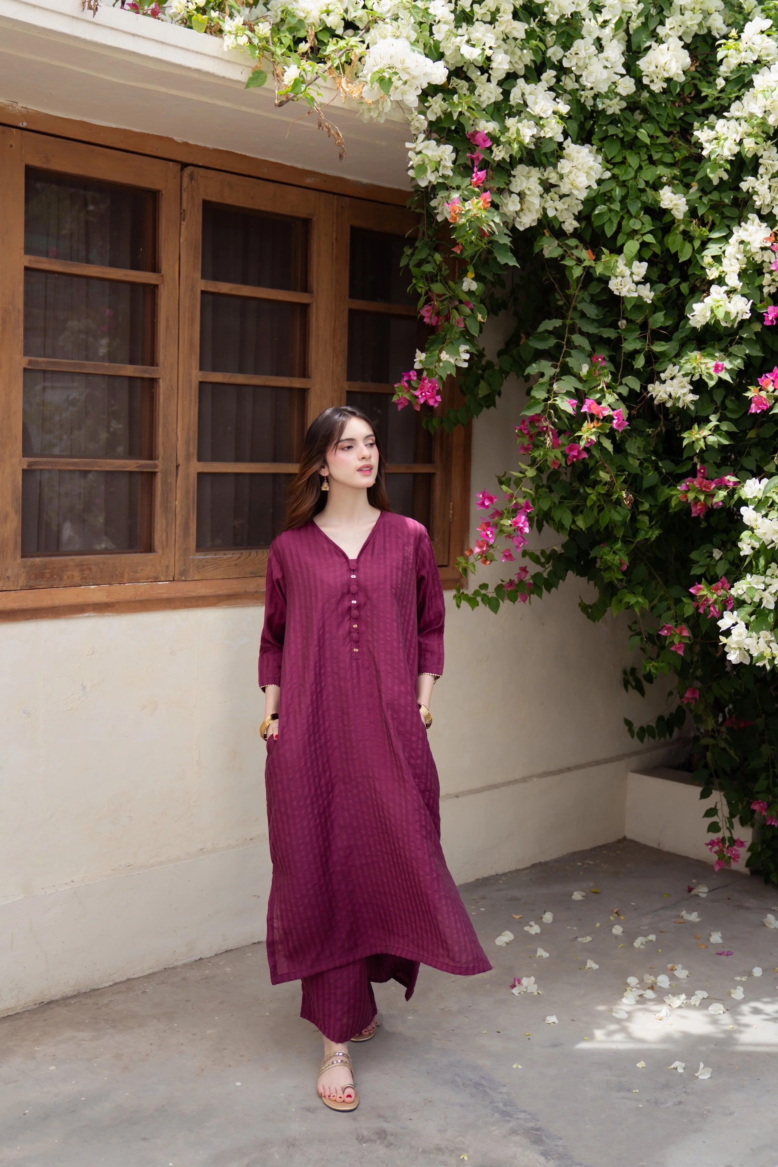 Premium Striped Kurta Pant Co-Ord Set for Women