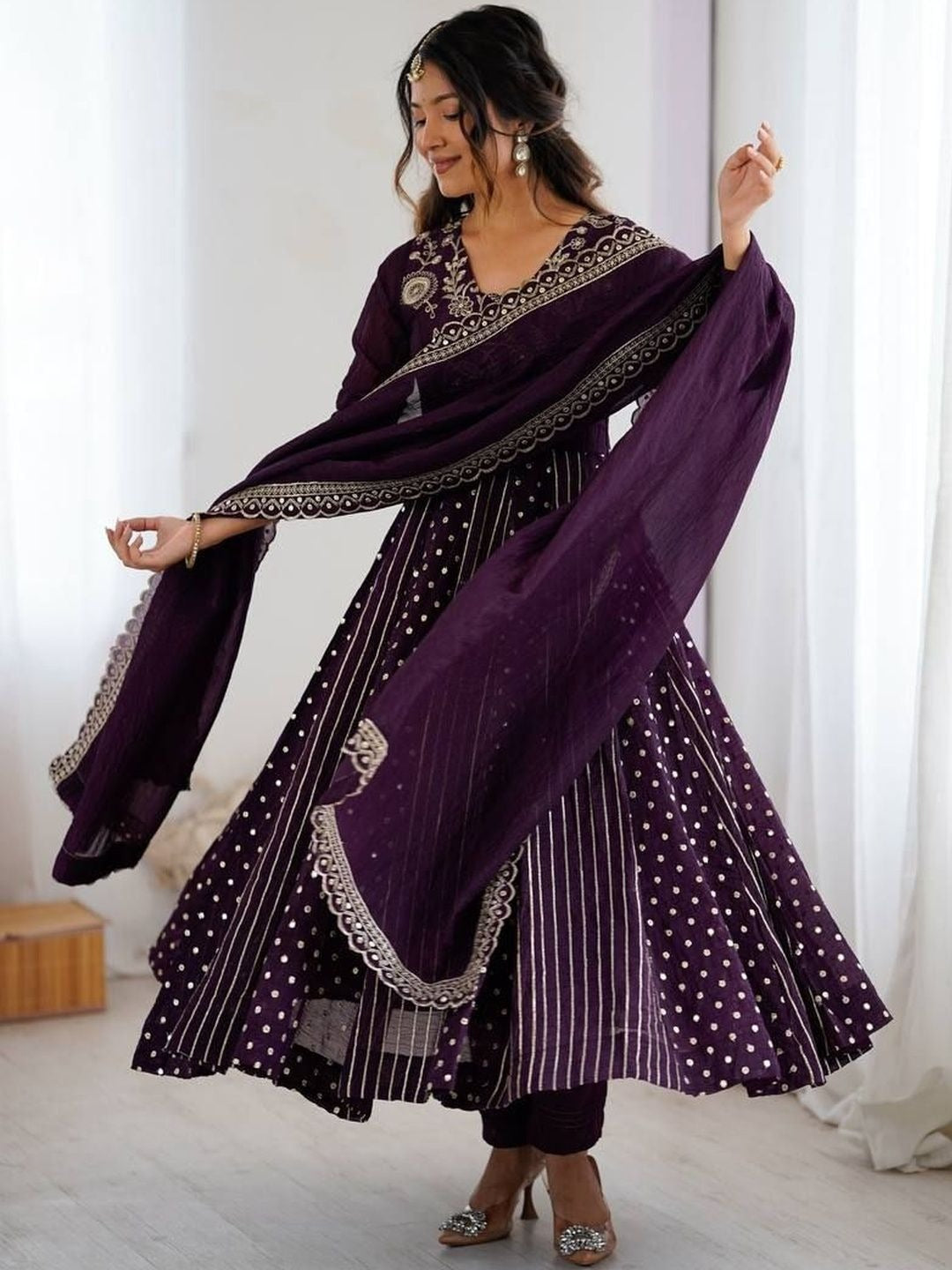 Classic Ethnic Anarkali Kurta Set – Ready to Wear