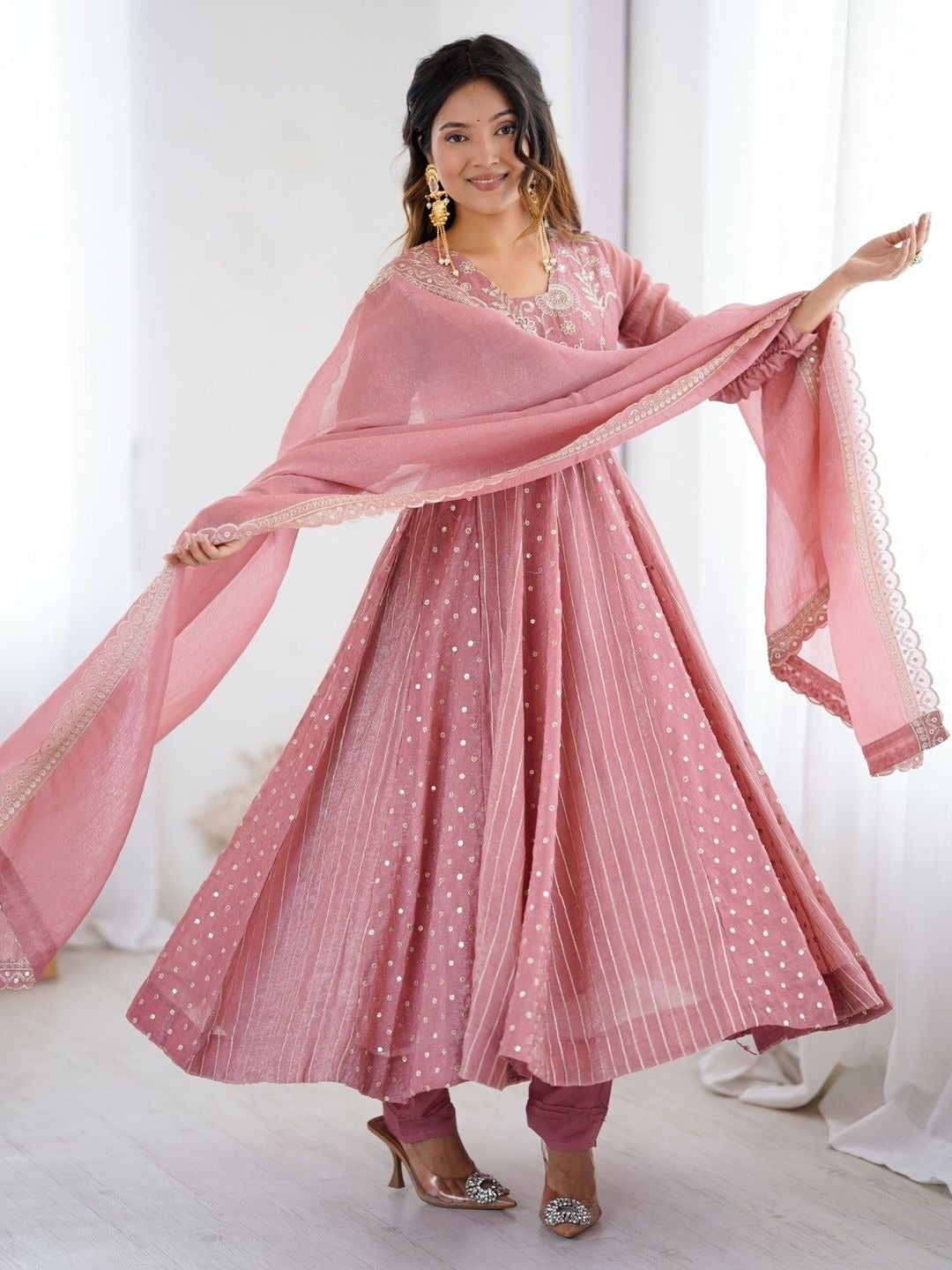 Classic Ethnic Anarkali Kurta Set – Ready to Wear
